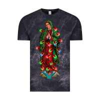 Cloud Black our lady of Guadalupe Christmas Vintage Tee - Jasminsmagicworld