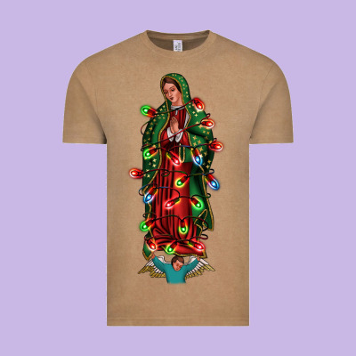 Our Lady Of Guadalupe Christmas Vintage Tee Designed By Jasminsmagicworld