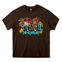 Chocolate Brown ranch mama Heavy Core Tee - Zillion Design Studio