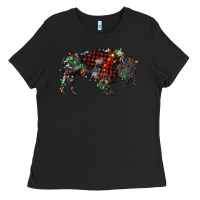 Black christmas bison Ladies Tee - RanaPortraitStore