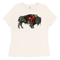 Bone christmas bison Ladies Tee - RanaPortraitStore