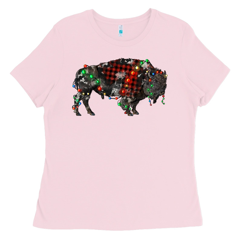 Christmas Bison Ladies Tee by RanaPortraitStore | Teevron