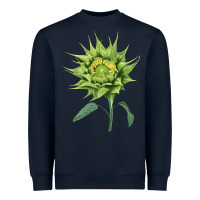 Navy sun fill green green sunflower Heavyweight Sweatshirt - LillyAllenDesigns