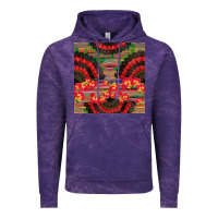 Cloud Purple spanish hand fan seamless pattern Vintage Hoodie - BundleAndBundleShop