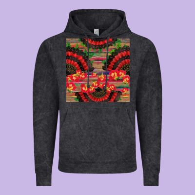 Spanish Hand Fan Seamless Pattern Vintage Hoodie Designed By Bundleandbundleshop