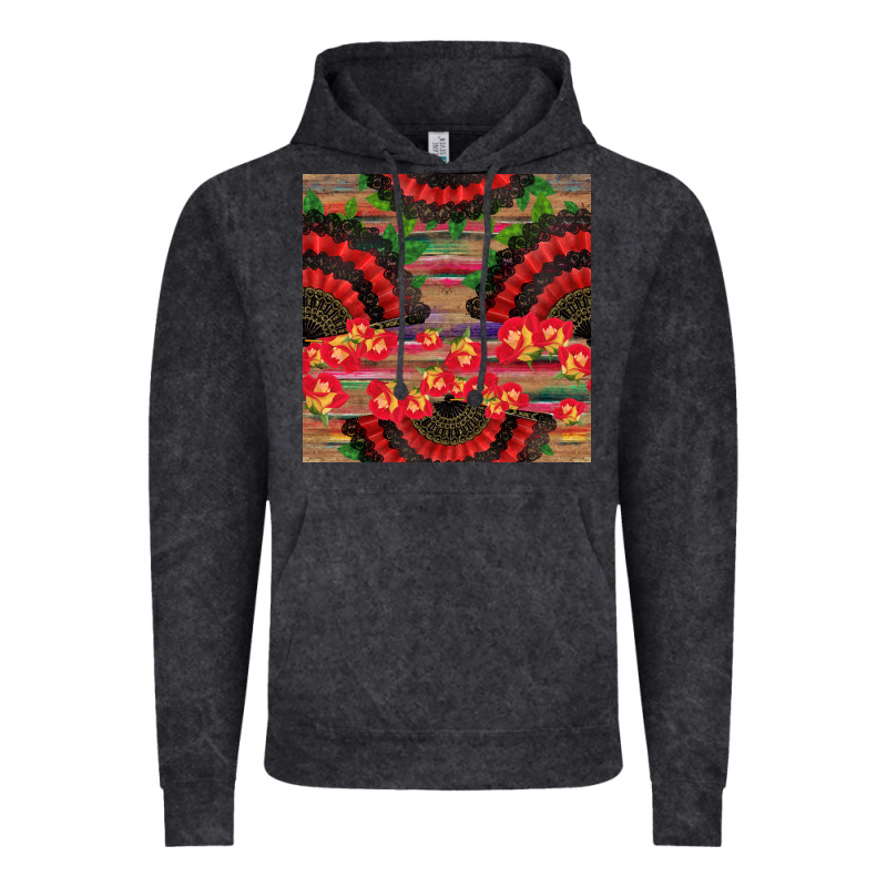 Spanish Hand Fan Seamless Pattern Vintage Hoodie by BundleAndBundleShop | Teevron