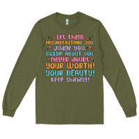 Army Green let them Long Sleeve Tee - MaliasSmallBusiness