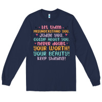Navy let them Long Sleeve Tee - MaliasSmallBusiness