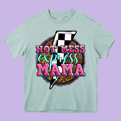 Hot Mess Express Mama Heavy Core Tee Designed By Zillion Design Studio