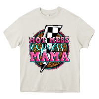 Cream hot mess express mama Heavy Core Tee - Zillion Design Studio
