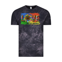 Cloud Black sunflower love autism awareness Vintage Tee - BarkalooDesign