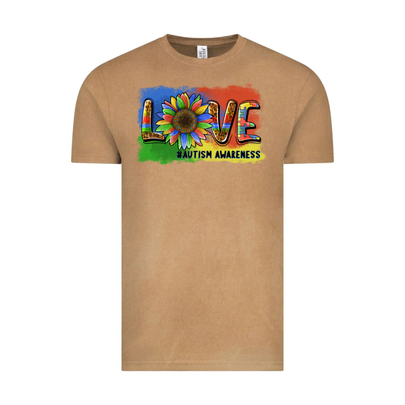 Sunflower Love Autism Awareness Vintage Tee by BarkalooDesign | Teevron