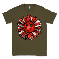 Army Green Ladybug Sunflower Classic Tee - Jasminsmagicworld