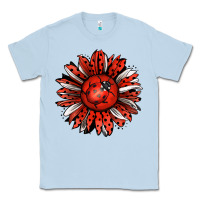 Dusty Blue Ladybug Sunflower Classic Tee - Jasminsmagicworld