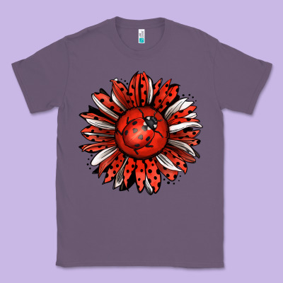Ladybug Sunflower Classic Tee Designed By Jasminsmagicworld