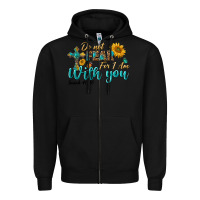 Black do not fear for i am with you Zipper Hoodie - BundleAndBundleShop