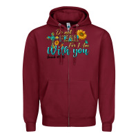 Burgundy do not fear for i am with you Zipper Hoodie - BundleAndBundleShop