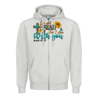 Dove Grey do not fear for i am with you Zipper Hoodie - BundleAndBundleShop