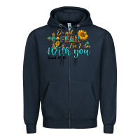 Navy do not fear for i am with you Zipper Hoodie - BundleAndBundleShop