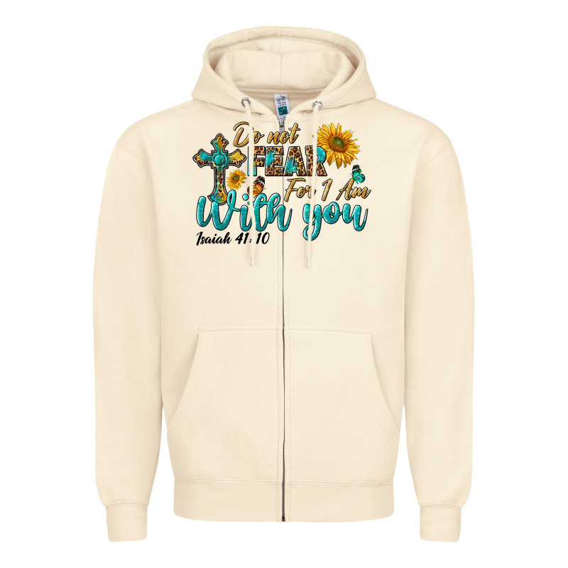 Do Not Fear For I Am With You Zipper Hoodie by BundleAndBundleShop | Teevron