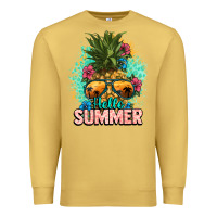 Antique Gold Hello summer pineapple Premium Sweatshirt - NancyCooperArtShop