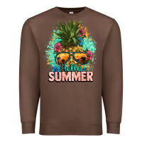 Chestnut Hello summer pineapple Premium Sweatshirt - NancyCooperArtShop