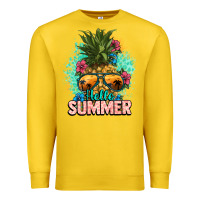 Lemon Hello summer pineapple Premium Sweatshirt - NancyCooperArtShop
