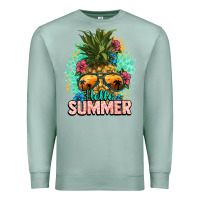 Seafoam Hello summer pineapple Premium Sweatshirt - NancyCooperArtShop