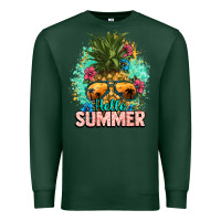 Sports Green Hello summer pineapple Premium Sweatshirt - NancyCooperArtShop