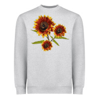 Heather Grey ring o fine sunflower Heavyweight Sweatshirt - LillyAllenDesigns