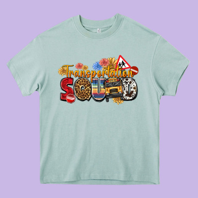 Transportation Squad Heavy Core Tee Designed By Texasbilliewilder