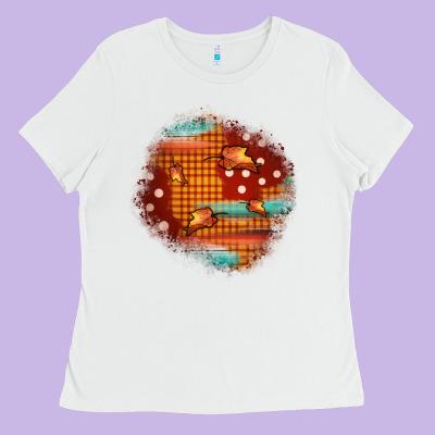 Fall Patch Ladies Tee Designed By Jahusdesignshop