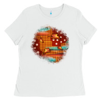 White fall patch Ladies Tee - JahusDesignShop