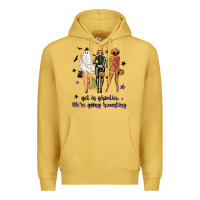 Antique Gold Get in ghoulies were going haunting Premium Hoodie - NancyCooperArtShop