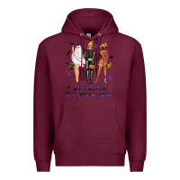 Burgundy Get in ghoulies were going haunting Premium Hoodie - NancyCooperArtShop
