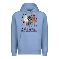 Colony Blue Get in ghoulies were going haunting Premium Hoodie - NancyCooperArtShop