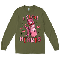 Army Green i steal hearts Long Sleeve Tee - MaliasSmallBusiness