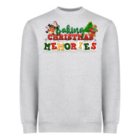 Heather Grey Baking Christmas memories Heavyweight Sweatshirt - NancyCooperArtShop