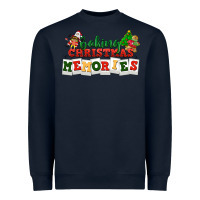 Navy Baking Christmas memories Heavyweight Sweatshirt - NancyCooperArtShop