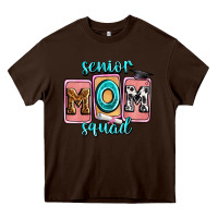 Chocolate Brown senior mom squad Heavy Core Tee - Zillion Design Studio