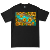 Black western sunflowers skinny metal can holder Premium Tee - HRA Design Shop