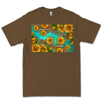 Cacao western sunflowers skinny metal can holder Premium Tee - HRA Design Shop