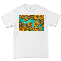 White western sunflowers skinny metal can holder Premium Tee - HRA Design Shop