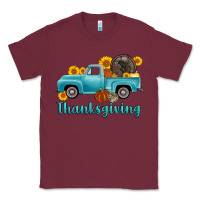 Burgundy thanksgiving truck turkey Classic Tee - AdoDesignShop