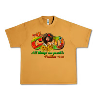 Peanut Butter with god all things are possible juneteenth Urban Heavy Tee - AdoDesignShop