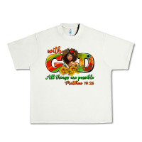 Pistachio with god all things are possible juneteenth Urban Heavy Tee - AdoDesignShop