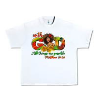 White with god all things are possible juneteenth Urban Heavy Tee - AdoDesignShop