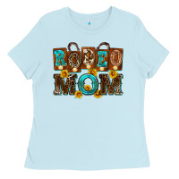 Baby Blue rodeo mom Ladies Tee - Zillion Design Studio