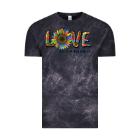 Cloud Black love sunflower autism awareness Vintage Tee - BarkalooDesign