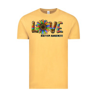 Vintage Mustard love sunflower autism awareness Vintage Tee - BarkalooDesign